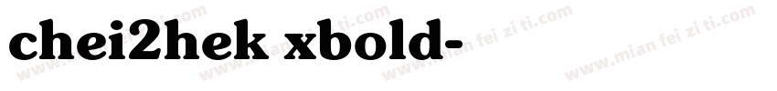 chei2hek xbold字体转换